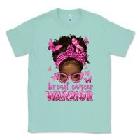 Seafoam afro messy bun breast cancer warrior Classic Tee - texasbilliewilder