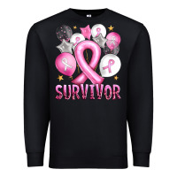 Black Balloons cancer ribbon survivor Premium Sweatshirt - Artiststas