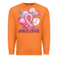 Carrot Balloons cancer ribbon survivor Premium Sweatshirt - Artiststas