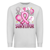 Dove Grey Balloons cancer ribbon survivor Premium Sweatshirt - Artiststas