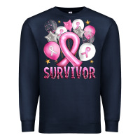 Navy Balloons cancer ribbon survivor Premium Sweatshirt - Artiststas