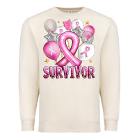 Sandshell Balloons cancer ribbon survivor Premium Sweatshirt - Artiststas