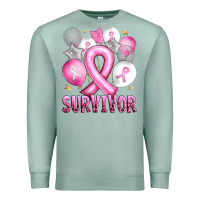 Seafoam Balloons cancer ribbon survivor Premium Sweatshirt - Artiststas