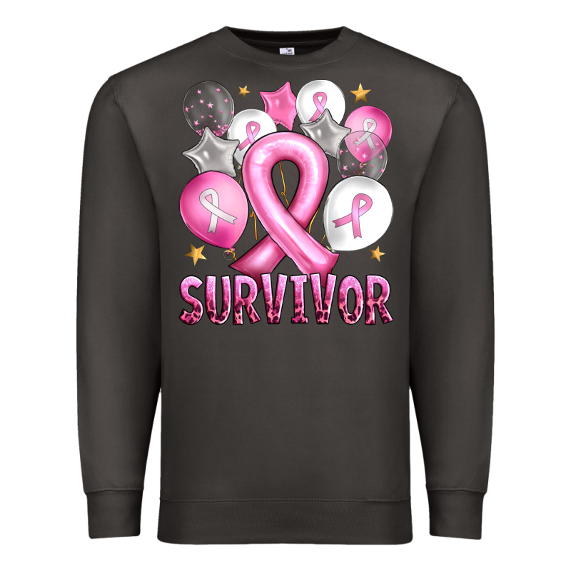 Balloons Cancer Ribbon Survivor Premium Sweatshirt by Artiststas | Teevron