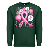 Sports Green Balloons cancer ribbon survivor Premium Sweatshirt - Artiststas