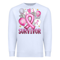 White Balloons cancer ribbon survivor Premium Sweatshirt - Artiststas