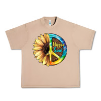Burro Hippie Soul with Sunflower and Leopard Background Urban Heavy Tee - JahusDesignShop