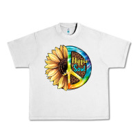 Lunar Rock Hippie Soul with Sunflower and Leopard Background Urban Heavy Tee - JahusDesignShop
