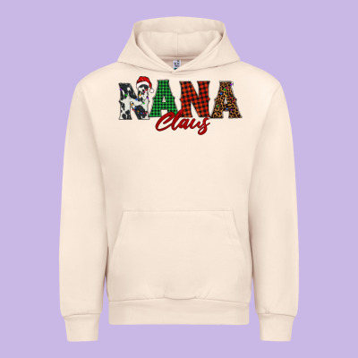 Nana Claus Urban Hoodie Designed By Barkaloodesign