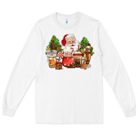 White christmas santa coffee cups Long Sleeve Tee - CowGirlArtShop