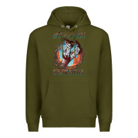 Army Green Stay Wild Cowgirl Premium Hoodie - FaDigitalArtStudio