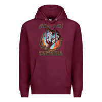 Burgundy Stay Wild Cowgirl Premium Hoodie - FaDigitalArtStudio
