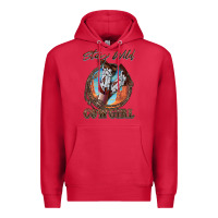 Cardinal Stay Wild Cowgirl Premium Hoodie - FaDigitalArtStudio