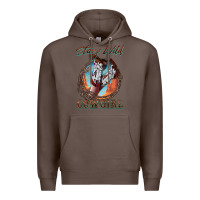 Coffee Stay Wild Cowgirl Premium Hoodie - FaDigitalArtStudio