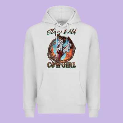 Stay Wild Cowgirl Premium Hoodie Designed By Fadigitalartstudio