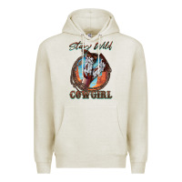Oatmeal Heather Stay Wild Cowgirl Premium Hoodie - FaDigitalArtStudio