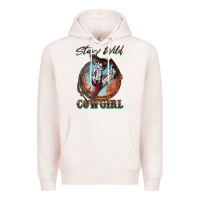 Pale Pink Stay Wild Cowgirl Premium Hoodie - FaDigitalArtStudio