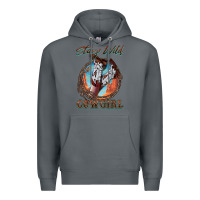 Rock Stay Wild Cowgirl Premium Hoodie - FaDigitalArtStudio