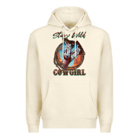 Sandshell Stay Wild Cowgirl Premium Hoodie - FaDigitalArtStudio