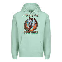 Seafoam Stay Wild Cowgirl Premium Hoodie - FaDigitalArtStudio