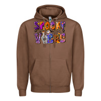 Chestnut Spooky Vibes Zipper Hoodie - CowhideDigitalArt