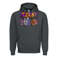 Smoke Spooky Vibes Zipper Hoodie - CowhideDigitalArt