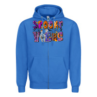 True Royal Spooky Vibes Zipper Hoodie - CowhideDigitalArt