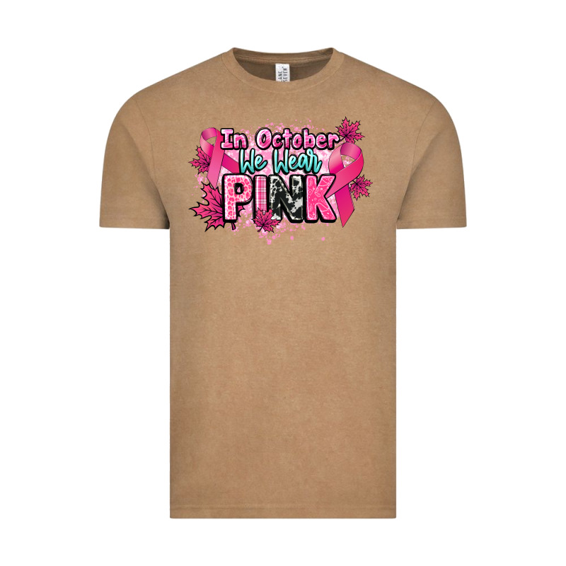 In October We Wear Pink Cancer Awareness Vintage Tee by HowdyJamesFarm | Teevron
