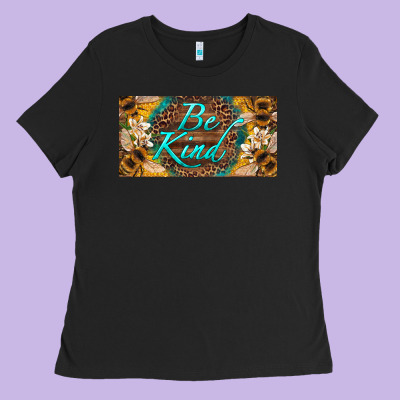 Be Kind Bees License Plate Ladies Tee Designed By Artiststas