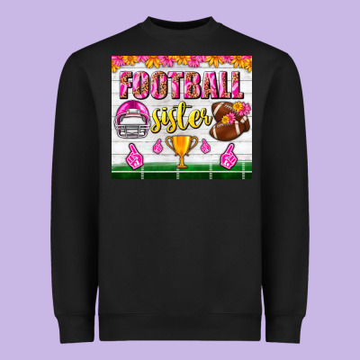 Football Sister Tumbler Heavyweight Sweatshirt Designed By Bundleandbundleshop