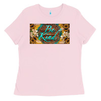Bubblegum Pink be kind bees license plate Ladies Tee - Artiststas