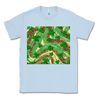 Dusty Blue shamrock leopard Classic Tee - RanaPortraitStore