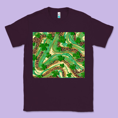 Shamrock Leopard Classic Tee Designed By Ranaportraitstore