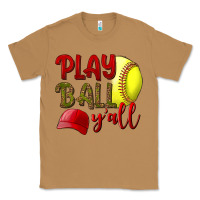 Toasted Coconut Play ball y'all Softball Classic Tee - NancyCooperArtShop