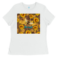 White be kind bee and sunflowers Ladies Tee - Artiststas