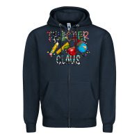 Navy Teacher Calus Zipper Hoodie - CowhideDigitalArt