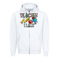 White Teacher Calus Zipper Hoodie - CowhideDigitalArt