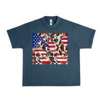 Midnight Navy cowhide amerikan flag Urban Heavy Tee - TumblerDesignByShophia