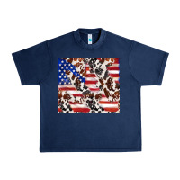 Navy cowhide amerikan flag Urban Heavy Tee - TumblerDesignByShophia