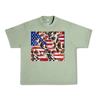 Oil Green cowhide amerikan flag Urban Heavy Tee - TumblerDesignByShophia