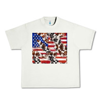 Pistachio cowhide amerikan flag Urban Heavy Tee - TumblerDesignByShophia