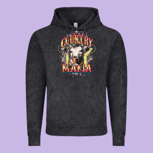 Country Mama Vintage Hoodie Designed By Howdyjamesfarm