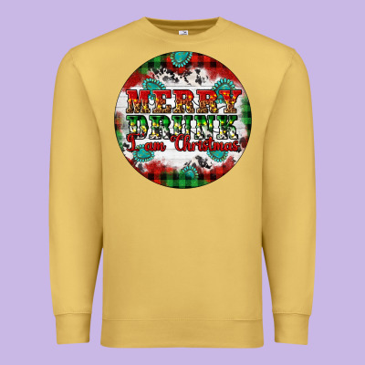 Merry Drunk I'am Christmas Premium Sweatshirt Designed By Artiststas