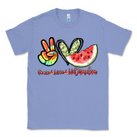 Colony Blue Peace love watermelon Classic Tee - NancyCooperArtShop
