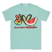 Seafoam Peace love watermelon Classic Tee - NancyCooperArtShop