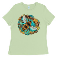 Matcha leopard honeycomb with bee Ladies Tee - Artiststas