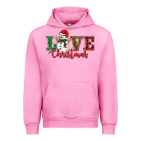 Fuchsia Pink love christmas snowman Urban Hoodie - BarkalooDesign