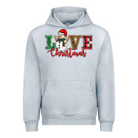 Heather Grey love christmas snowman Urban Hoodie - BarkalooDesign