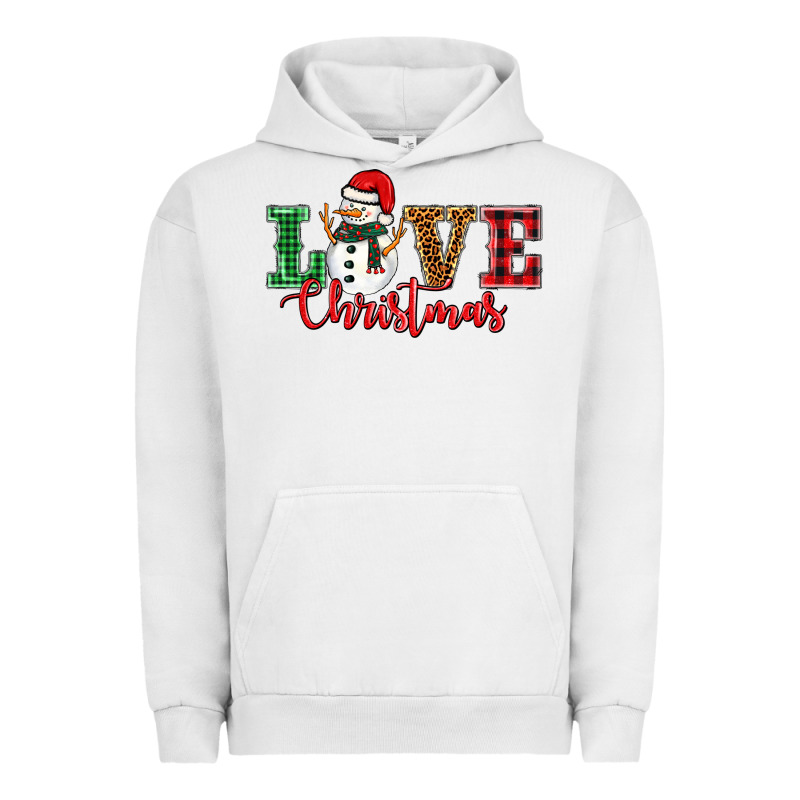 Love Christmas Snowman Urban Hoodie by BarkalooDesign | Teevron