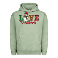 Pigment Oil Green love christmas snowman Urban Hoodie - BarkalooDesign
